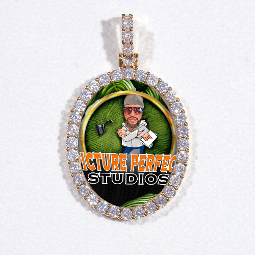 3D Oval Custom Picture Pendant