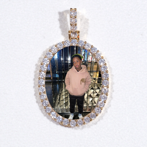 3D Oval Custom Picture Pendant