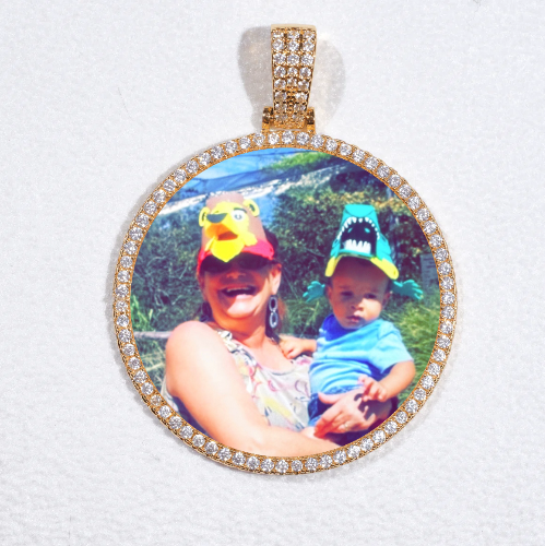 MEDIUM 3D CIRCLE CUSTOM PICTURE PENDANT