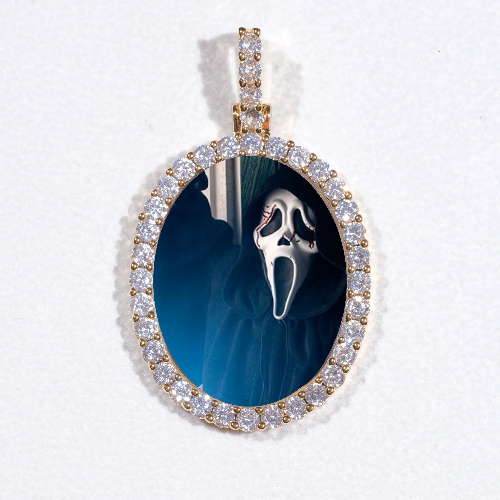 3D Oval Custom Picture Pendant