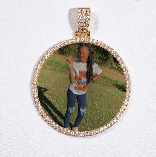 MEDIUM 3D CIRCLE CUSTOM PICTURE PENDANT