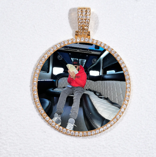 MEDIUM 3D CIRCLE CUSTOM PICTURE PENDANT