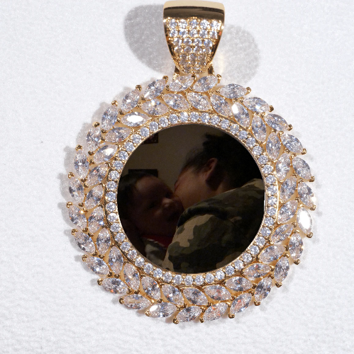 Large 3D Wheat Ear Custom Picture Pendant