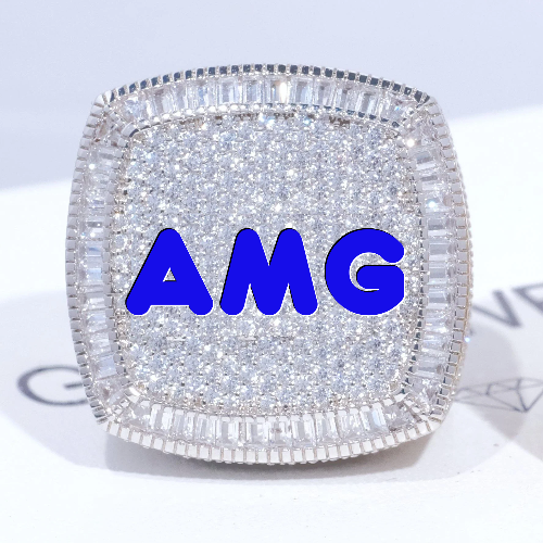 CUSTOM LETTER 3D ICED RING