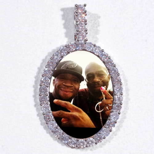 Large 3D Oval Custom Picture Pendant