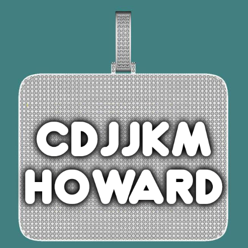 CUSTOM LETTER NECKLACE 3D BIG SQUARE