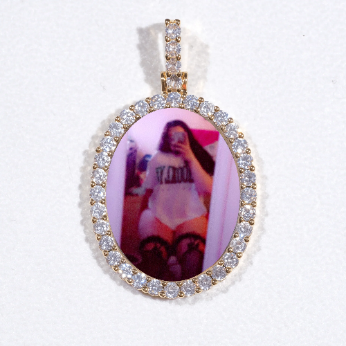 3D Oval Custom Picture Pendant