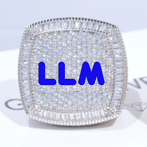 CUSTOM LETTER 3D ICED RING