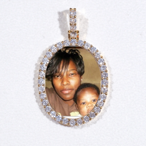 3D Oval Custom Picture Pendant