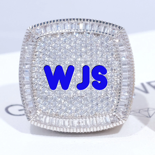 CUSTOM LETTER 3D ICED RING