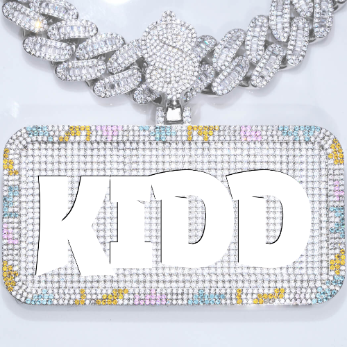 CUSTOM LETTER NECKLACE 3D COLORFUL SQUARE