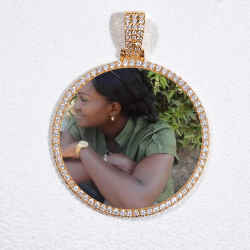 MEDIUM 3D CIRCLE CUSTOM PICTURE PENDANT