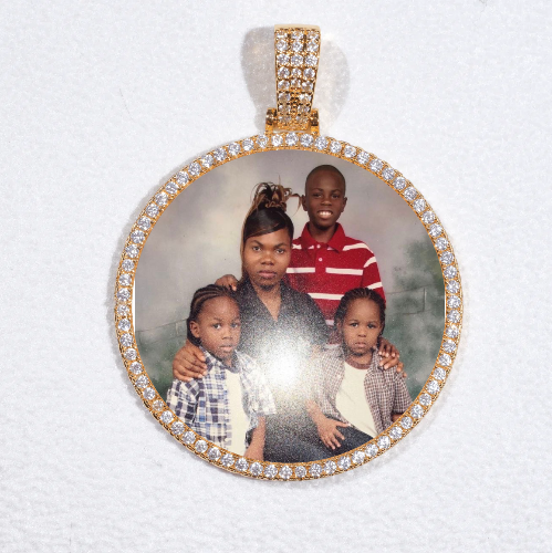 MEDIUM 3D CIRCLE CUSTOM PICTURE PENDANT