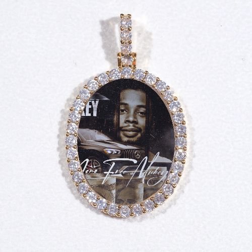 3D Oval Custom Picture Pendant