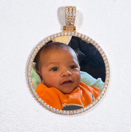 MEDIUM 3D CIRCLE CUSTOM PICTURE PENDANT
