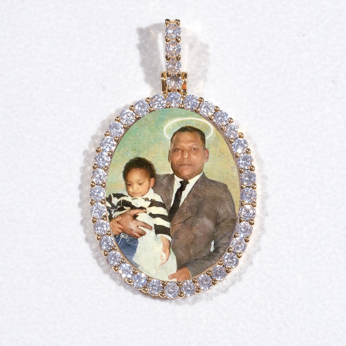 3D Oval Custom Picture Pendant