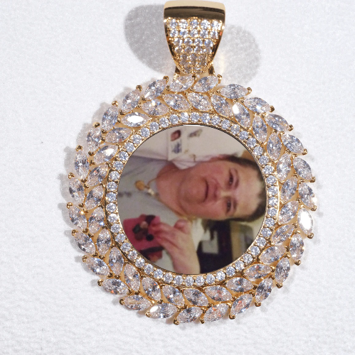 Large 3D Wheat Ear Custom Picture Pendant