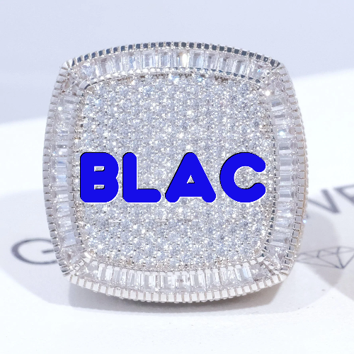 CUSTOM LETTER 3D ICED RING