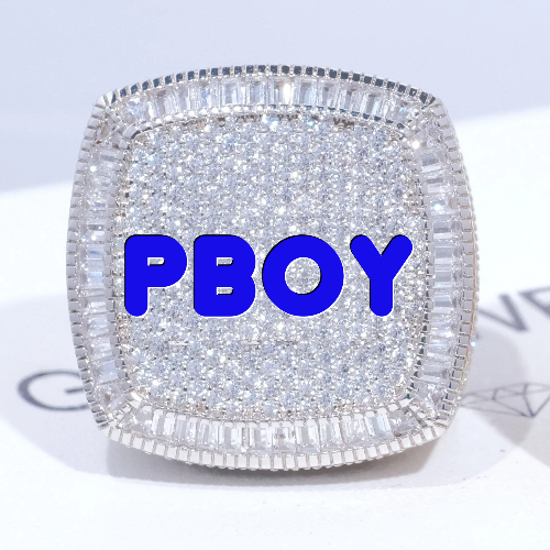 CUSTOM LETTER 3D ICED RING