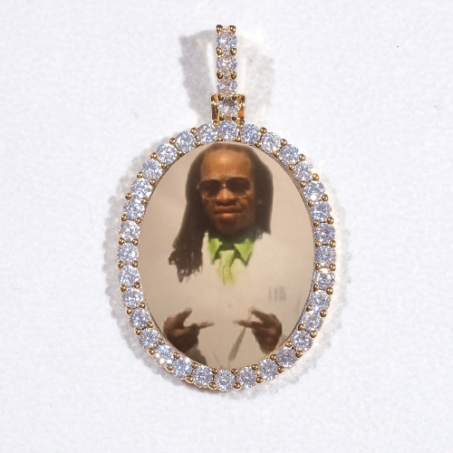 3D Oval Custom Picture Pendant