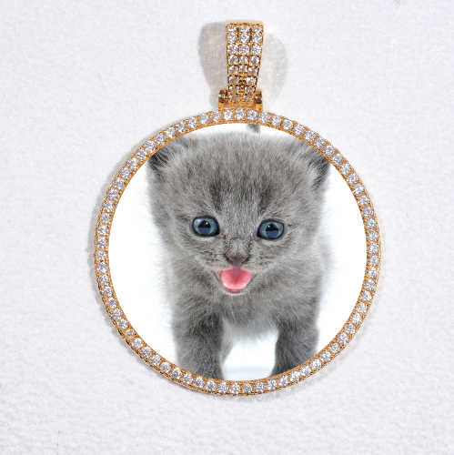 MEDIUM 3D CIRCLE CUSTOM PICTURE PENDANT
