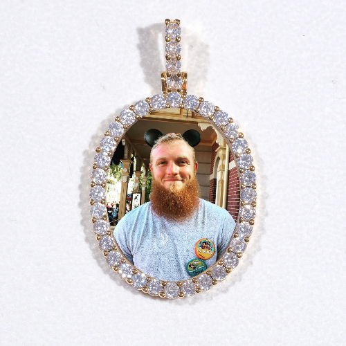 3D Oval Custom Picture Pendant