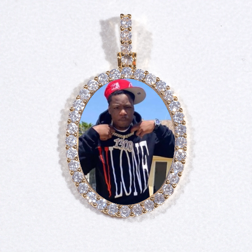 3D Oval Custom Picture Pendant