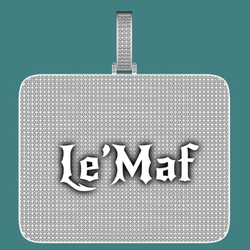 CUSTOM LETTER NECKLACE 3D BIG SQUARE