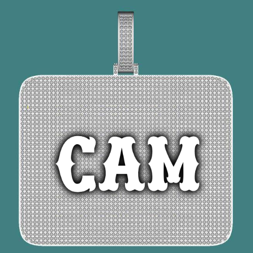 CUSTOM LETTER NECKLACE 3D BIG SQUARE