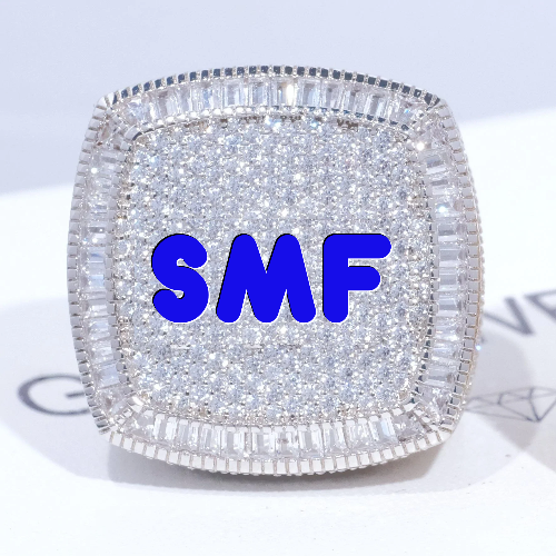 CUSTOM LETTER 3D ICED RING