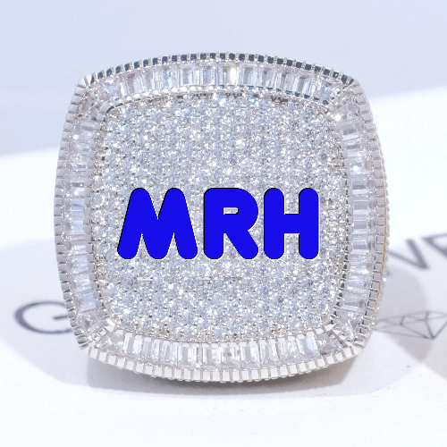 CUSTOM LETTER 3D ICED RING