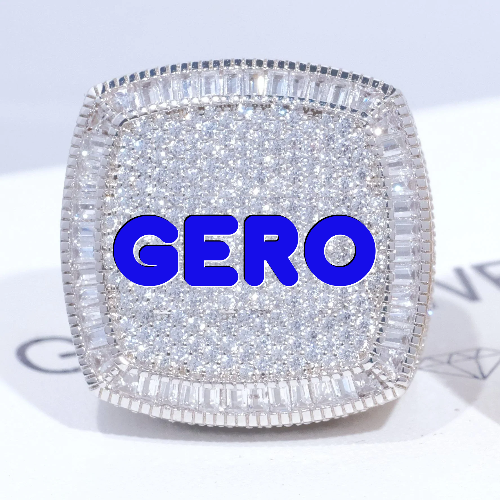 CUSTOM LETTER 3D ICED RING