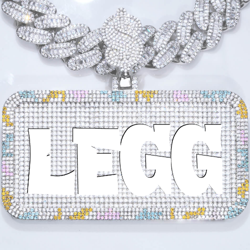CUSTOM LETTER NECKLACE 3D COLORFUL SQUARE