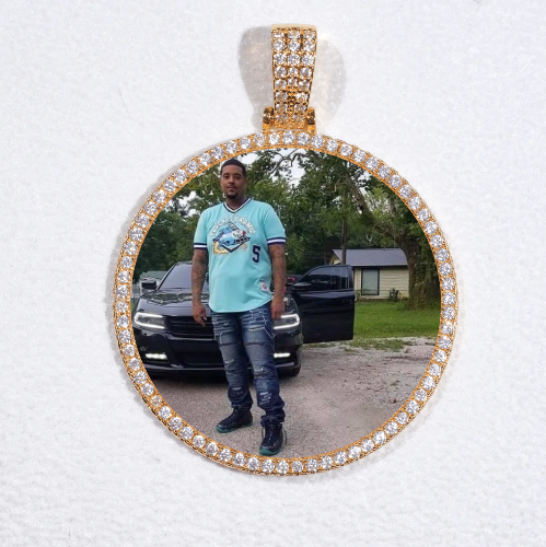 MEDIUM 3D CIRCLE CUSTOM PICTURE PENDANT