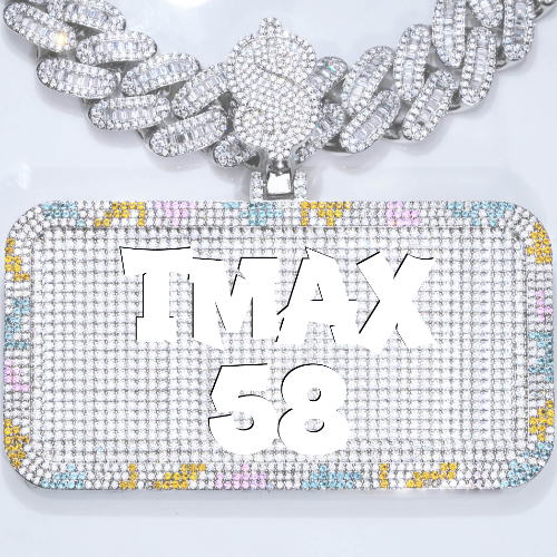 CUSTOM LETTER NECKLACE 3D COLORFUL SQUARE