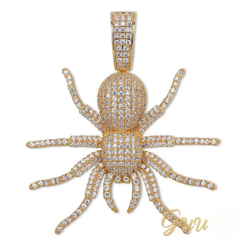 18K Gold-Plated AAA CZ Spider Pendant Necklace - The GUU Shop