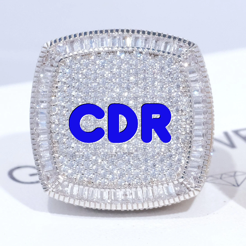 CUSTOM LETTER 3D ICED RING