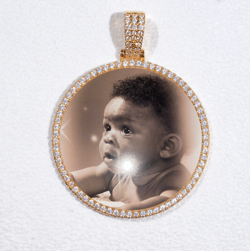 MEDIUM 3D CIRCLE CUSTOM PICTURE PENDANT