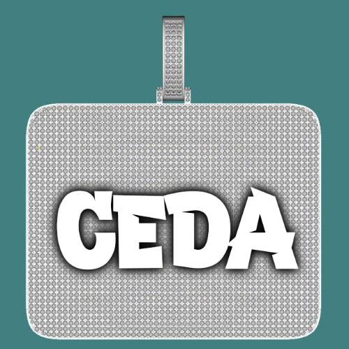CUSTOM LETTER NECKLACE 3D BIG SQUARE