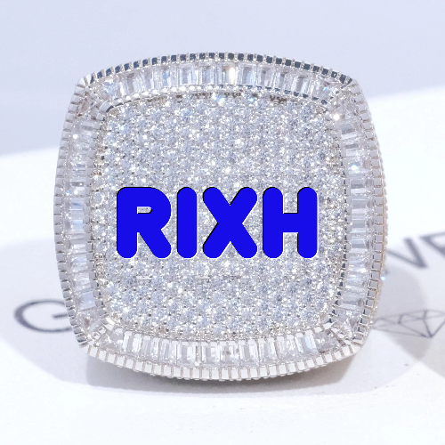 CUSTOM LETTER 3D ICED RING