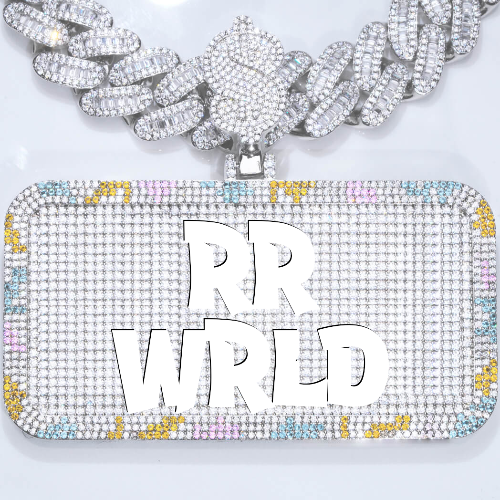 CUSTOM LETTER NECKLACE 3D COLORFUL SQUARE