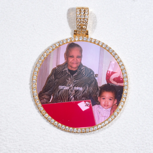 MEDIUM 3D CIRCLE CUSTOM PICTURE PENDANT