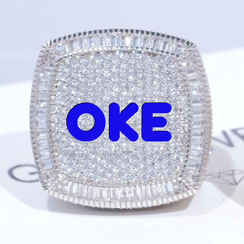 CUSTOM LETTER 3D ICED RING