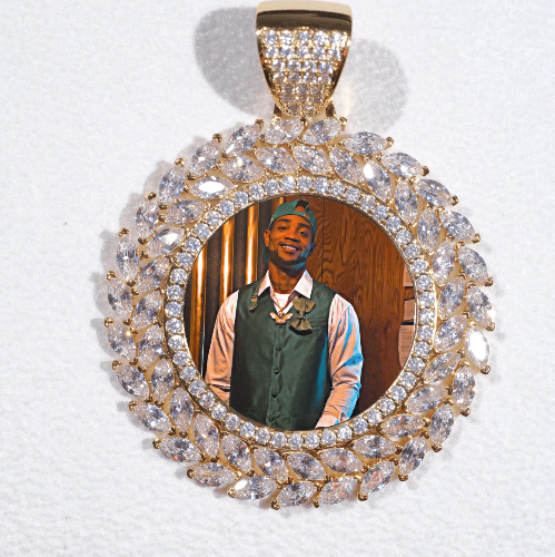 Large 3D Wheat Ear Custom Picture Pendant
