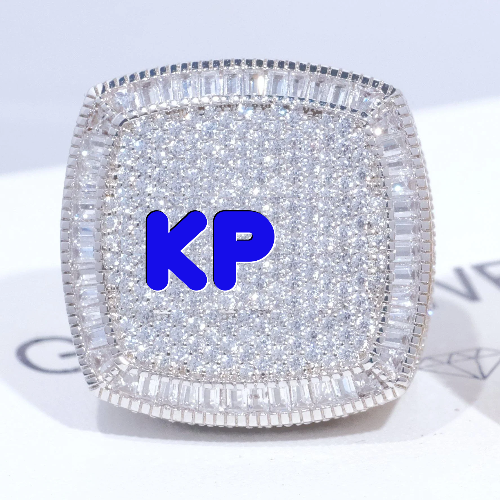 CUSTOM LETTER 3D ICED RING