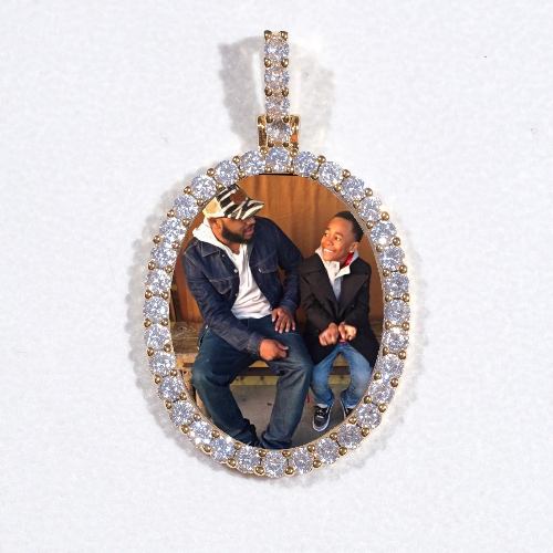 3D Oval Custom Picture Pendant