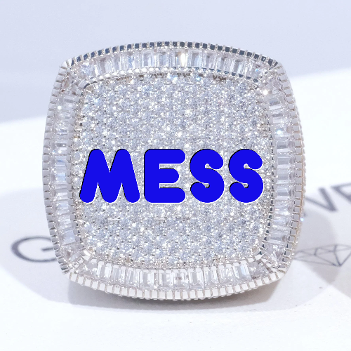 CUSTOM LETTER 3D ICED RING