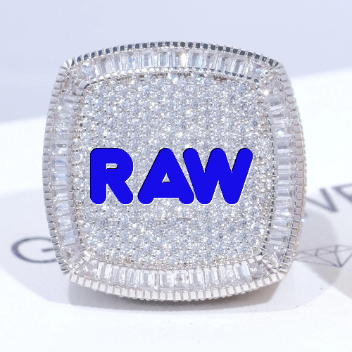 CUSTOM LETTER 3D ICED RING