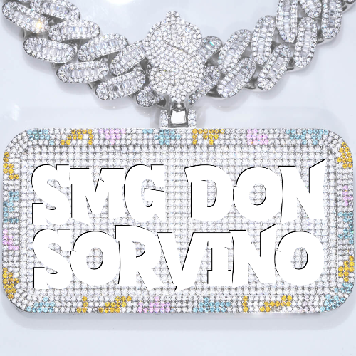 CUSTOM LETTER NECKLACE 3D COLORFUL SQUARE