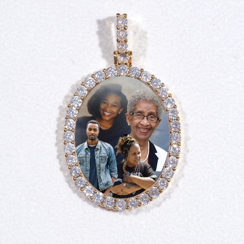 3D Oval Custom Picture Pendant